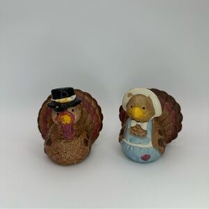 Vintage Hermitage Pottery Limited Edition Turkey Salt and Pepper Shakers in Box